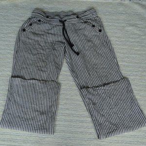 Jolt Linen Pants Black & White